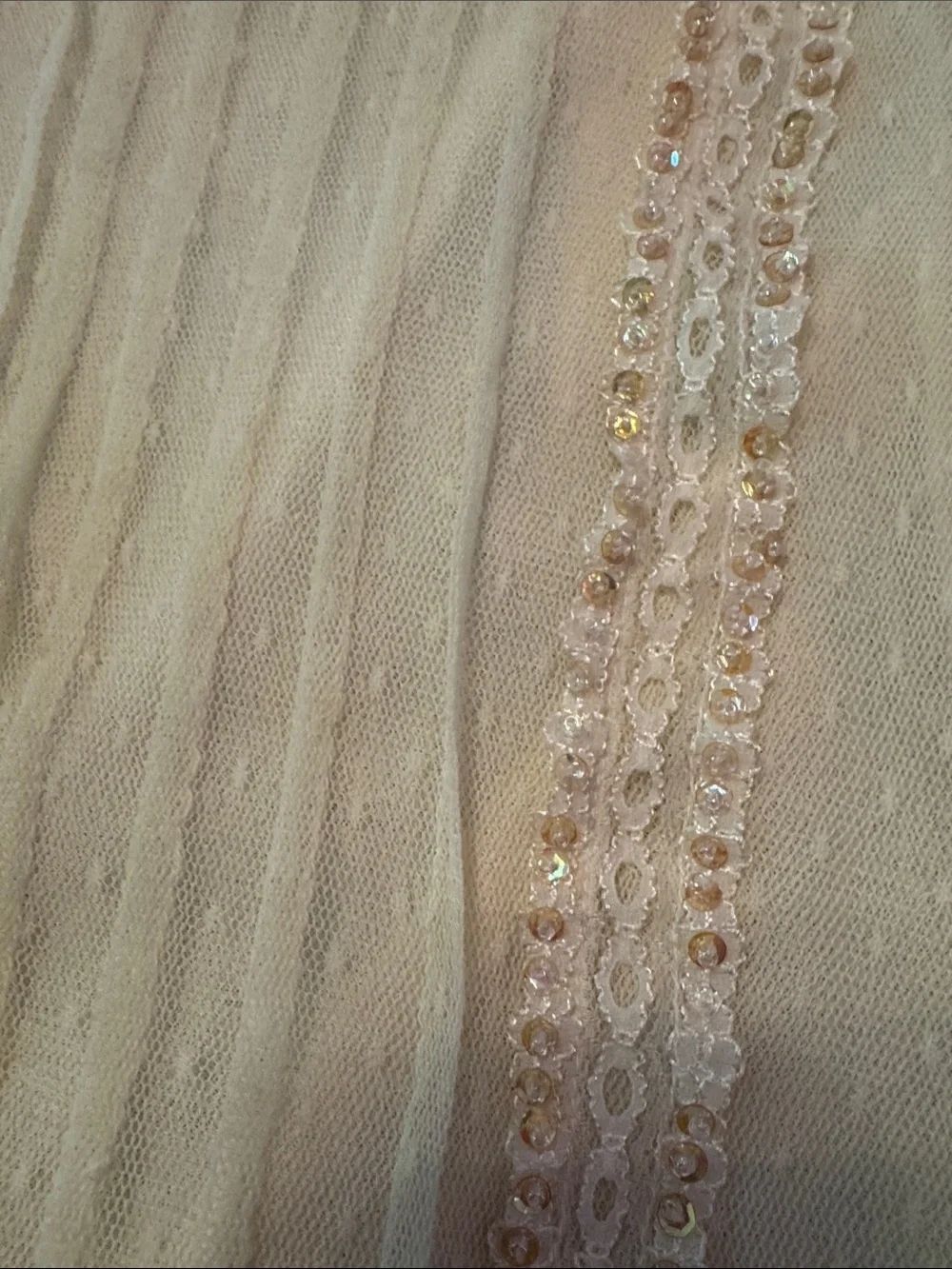 Coolwear Cream Lace-Trim Sheer Camisole Top - Picture 3 of 6